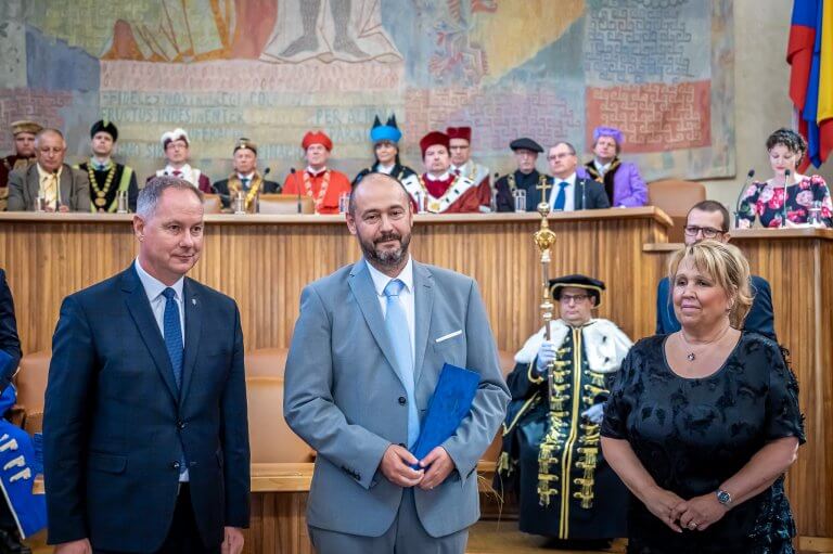 Tomáš Pitner na předání jmenovacích dekretů profesorům